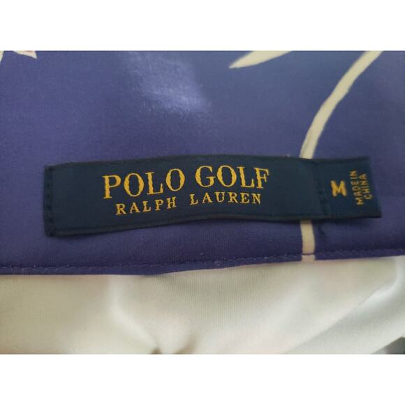 POLO GOLF Ralph Lauren Top Long Sleeve Half Zip Floral High Neck Women Sz M (V4 - Picture 5 of 7